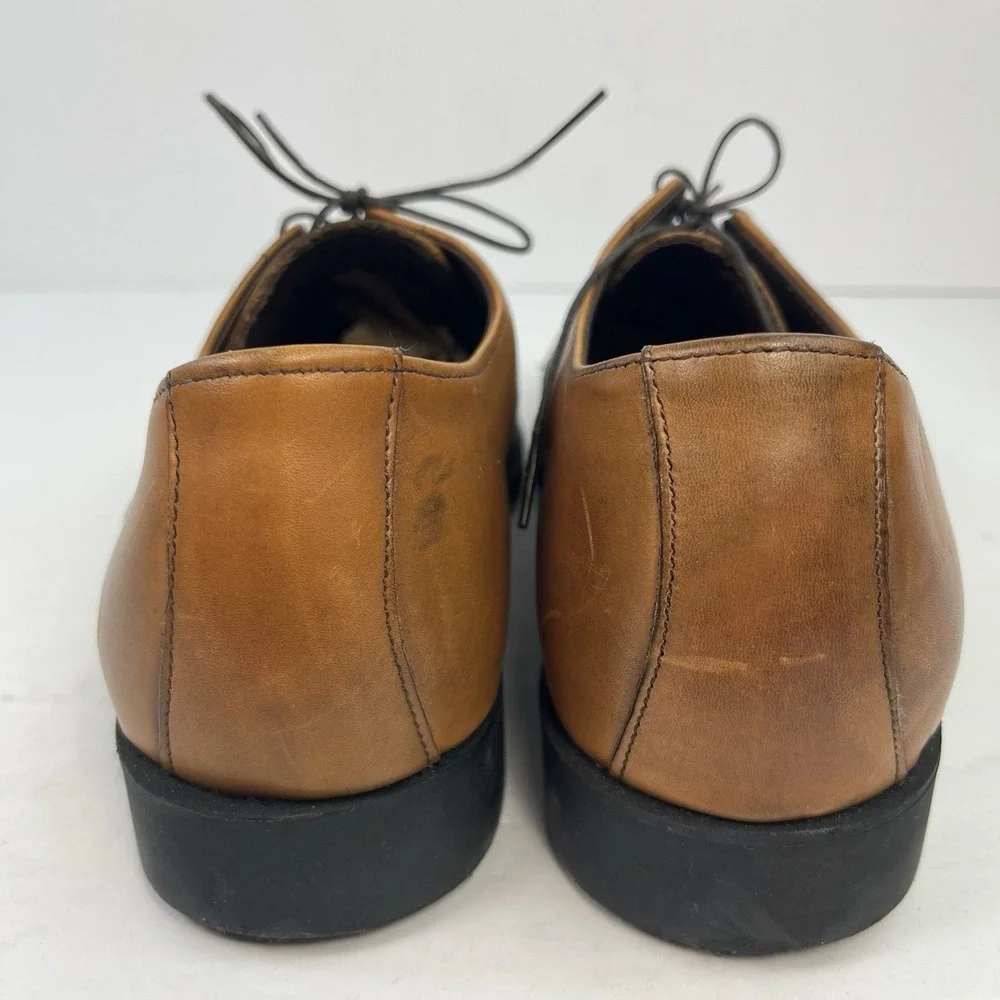 Allen Edmonds Tribeca Brown Leather Moc Toe Oxford Dress Shoes Men's Size 8D